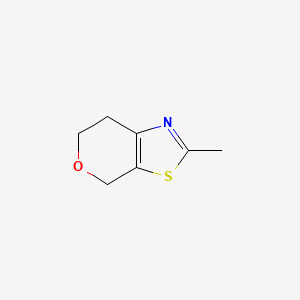 molecular formula C7H9NOS B13007469 2-Methyl-6,7-dihydro-4H-pyrano[4,3-d]thiazole 