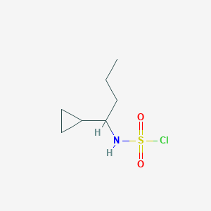 molecular formula C7H14ClNO2S B13007476 (1-Cyclopropylbutyl)sulfamoylchloride 