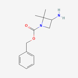 molecular formula C13H18N2O2 B13007481 Benzyl3-amino-2,2-dimethylazetidine-1-carboxylate 