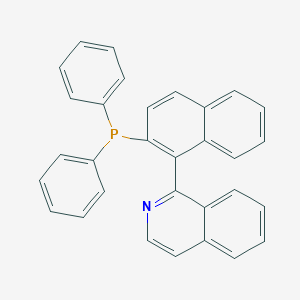 molecular formula C31H22NP B130075 (1-Isoquinolin-1-ylnaphthalen-2-yl)-diphenylphosphane CAS No. 149341-34-4
