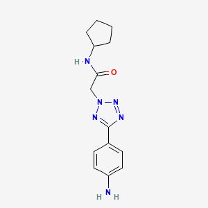 B1300751 2-[5-(4-Amino-phenyl)-tetrazol-2-yl]-N-cyclopentyl-acetamide CAS No. 436092-98-7