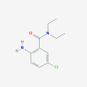 molecular formula C11H15ClN2O B13007543 2-Amino-5-chloro-N,N-diethylbenzamide 