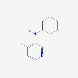 molecular formula C12H18N2 B13007554 N-cyclohexyl-4-methylpyridin-3-amine 