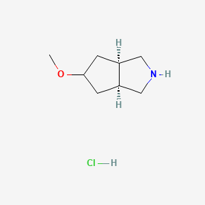 molecular formula C8H16ClNO B13007620 (3aR,5s,6aS)-5-Methoxyoctahydrocyclopenta[c]pyrrole hydrochloride 