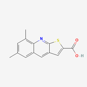 molecular formula C14H11NO2S B1300763 6,8-二甲基噻吩[2,3-b]喹啉-2-羧酸 CAS No. 462066-84-8