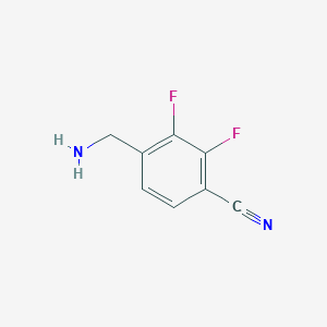 molecular formula C8H6F2N2 B13007670 4-(Aminomethyl)-2,3-difluorobenzonitrile 