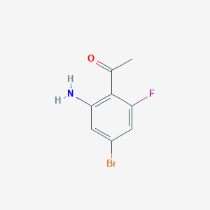 molecular formula C8H7BrFNO B13007672 1-(2-Amino-4-bromo-6-fluorophenyl)ethanone 