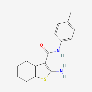 molecular formula C16H20N2OS B13007685 2-Amino-N-(p-tolyl)-3a,4,5,6,7,7a-hexahydrobenzo[b]thiophene-3-carboxamide 