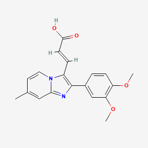 3-[2-(3,4-Dimethoxyphenyl)-7-methylimidazo-[1,2-a]pyridin-3-yl]acrylic acid