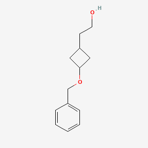 molecular formula C13H18O2 B13007716 2-[3-(Benzyloxy)cyclobutyl]ethan-1-ol 