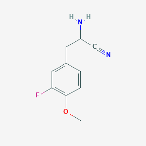 2-Amino-3-(3-fluoro-4-methoxyphenyl)propanenitrile