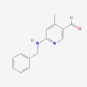 molecular formula C14H14N2O B13007759 6-(Benzylamino)-4-methylnicotinaldehyde 