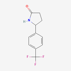 molecular formula C11H10F3NO B13007761 5-(4-(Trifluoromethyl)phenyl)pyrrolidin-2-one 