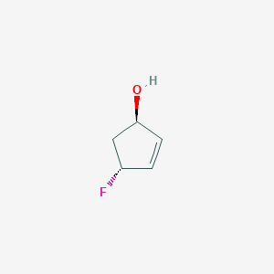 molecular formula C5H7FO B13007808 (1R,4R)-4-Fluorocyclopent-2-en-1-ol 