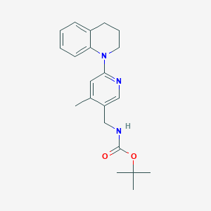 molecular formula C21H27N3O2 B13007854 tert-Butyl ((6-(3,4-dihydroquinolin-1(2H)-yl)-4-methylpyridin-3-yl)methyl)carbamate 