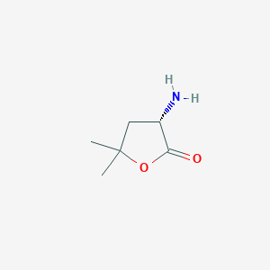 molecular formula C6H11NO2 B13007869 (S)-3-Amino-5,5-dimethyldihydrofuran-2(3H)-one 