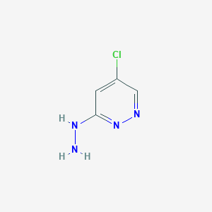 molecular formula C4H5ClN4 B13007883 5-Chloro-3-hydrazinylpyridazine 