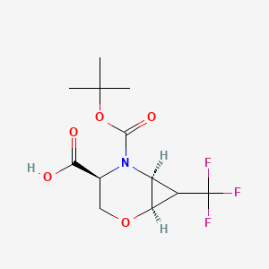 (1R,4S,6S)-5-[(tert-butoxy)carbonyl]-7-(trifluoromethyl)-2-oxa-5-azabicyclo[4.1.0]heptane-4-carboxylic acid