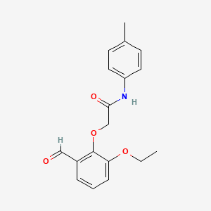 molecular formula C18H19NO4 B13007921 2-(2-Ethoxy-6-formylphenoxy)-N-(p-tolyl)acetamide 