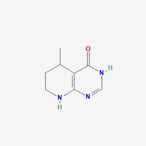 molecular formula C8H11N3O B13007926 5-Methyl-5,6,7,8-tetrahydropyrido[2,3-d]pyrimidin-4(3H)-one 