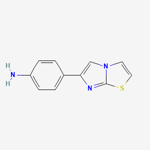 molecular formula C11H9N3S B1300793 4-咪唑并[2,1-b]噻唑-6-基-苯胺 CAS No. 183668-02-2