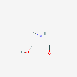 molecular formula C6H13NO2 B13007958 [3-(Ethylamino)oxetan-3-yl]methanol 