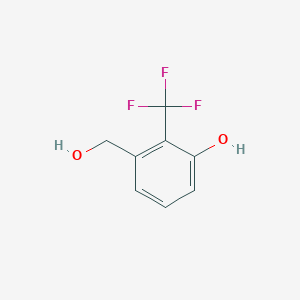 molecular formula C8H7F3O2 B13007968 3-(Hydroxymethyl)-2-(trifluoromethyl)phenol CAS No. 1261500-75-7