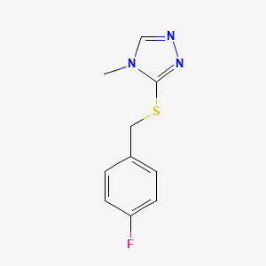 molecular formula C10H10FN3S B1300797 3-[(4-氟苄基)硫]-4-甲基-4H-1,2,4-三唑 CAS No. 306744-28-5