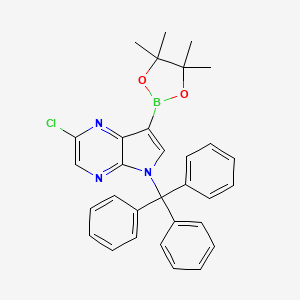 2-Chloro-7-(4,4,5,5-tetramethyl-1,3,2-dioxaborolan-2-yl)-5-trityl-5H-pyrrolo[2,3-b]pyrazine