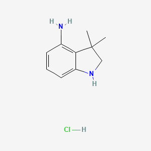 molecular formula C10H15ClN2 B13008003 3,3-Dimethylindolin-4-amine hydrochloride 