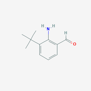 molecular formula C11H15NO B13008021 2-Amino-3-(tert-butyl)benzaldehyde 