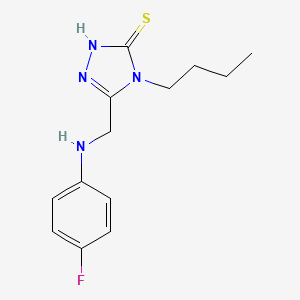 4-Butyl-5-(((4-fluorophenyl)amino)methyl)-4H-1,2,4-triazole-3-thiol