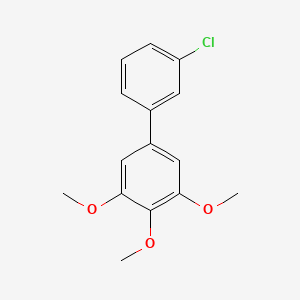 molecular formula C15H15ClO3 B13008082 3'-Chloro-3,4,5-trimethoxy-biphenyl CAS No. 942475-05-0