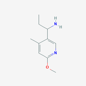 molecular formula C10H16N2O B13008093 1-(6-Methoxy-4-methylpyridin-3-yl)propan-1-amine 