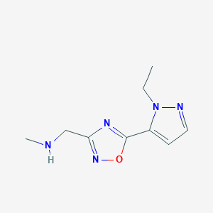 1-(5-(1-Ethyl-1H-pyrazol-5-yl)-1,2,4-oxadiazol-3-yl)-N-methylmethanamine