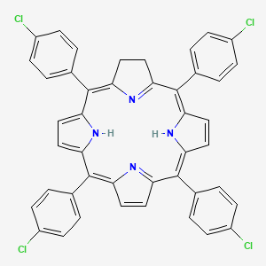 molecular formula C44H28Cl4N4 B13008118 5,10,15,20-Tetrakis(4-chlorophenyl)-2,3,22,24-tetrahydroporphyrin 