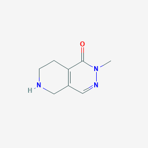 molecular formula C8H11N3O B13008129 2-Methyl-5,6,7,8-tetrahydropyrido[3,4-d]pyridazin-1(2H)-one 