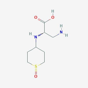 molecular formula C8H16N2O3S B13008130 (S)-3-Amino-2-((1-oxidotetrahydro-2H-thiopyran-4-yl)amino)propanoic acid 