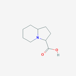 molecular formula C9H15NO2 B13008144 Octahydroindolizine-3-carboxylic acid 