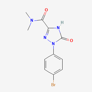 molecular formula C11H11BrN4O2 B13008147 1-(4-Bromophenyl)-N,N-dimethyl-5-oxo-2,5-dihydro-1H-1,2,4-triazole-3-carboxamide 