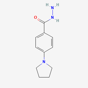 molecular formula C11H15N3O B13008155 4-(Pyrrolidin-1-yl)benzohydrazide 