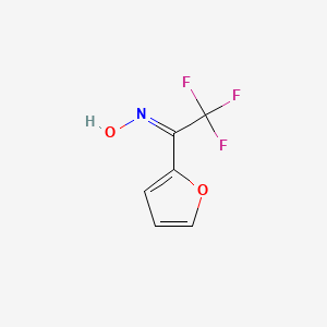 molecular formula C6H4F3NO2 B13008169 (NE)-N-[2,2,2-trifluoro-1-(furan-2-yl)ethylidene]hydroxylamine 