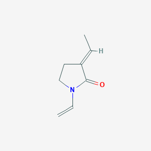 molecular formula C8H11NO B130082 2-Pyrrolidinone, 1-ethenyl-3-ethylidene-, (3E)- CAS No. 153954-47-3