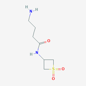 molecular formula C7H14N2O3S B13008218 4-Amino-N-(1,1-dioxidothietan-3-yl)butanamide 