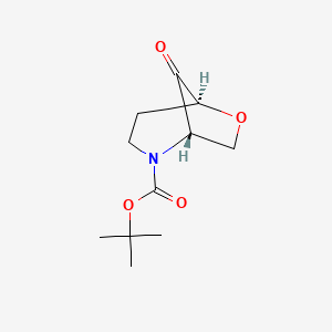 molecular formula C11H17NO4 B13008237 tert-butyl (1S,5S)-8-oxo-6-oxa-2-azabicyclo[3.2.1]octane-2-carboxylate 