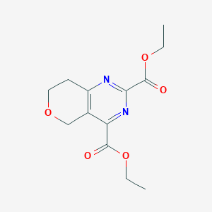 molecular formula C13H16N2O5 B13008257 Diethyl7,8-dihydro-5H-pyrano[4,3-d]pyrimidine-2,4-dicarboxylate 