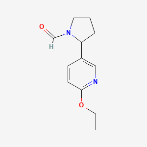 2-(6-Ethoxypyridin-3-yl)pyrrolidine-1-carbaldehyde