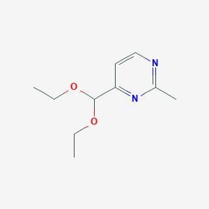 molecular formula C10H16N2O2 B13008283 4-(Diethoxymethyl)-2-methylpyrimidine 