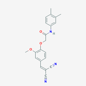 2-(4-(2,2-Dicyanovinyl)-2-methoxyphenoxy)-N-(3,4-dimethylphenyl)acetamide