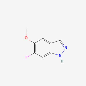 molecular formula C8H7IN2O B13008307 6-iodo-5-methoxy-1H-indazole 